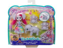 Enchantimals Кукла Эсмеральда Слонни с семьей, GTM30