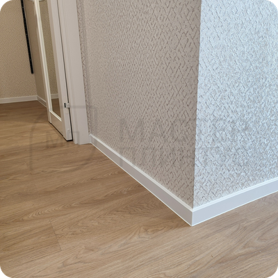 Плинтус ХДФ Dollken Cubu Flex Life 60мм Х 2,5 м Белый RAL 9003