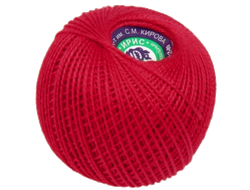 Пряжа Ирис (ПНК им Кирова) 25гр цвет № 0906 красный  мак