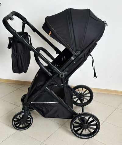 Детская коляска Luxmom H2 Черный (перекидная ручка)