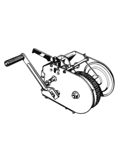 Лебедка трехскоростная с ручным тормозом Meredin 25N3F 1602038 (1: 4.3, 1:11) 2300кг