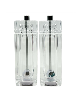 Мельница для перца и соли набор 2 предмета h14,8 см акрил квадрат