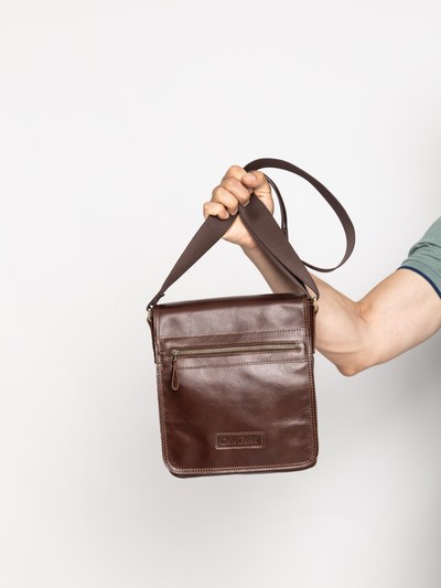 Кожаная мужская сумка Pontevico Premium brown (арт. 5080-53)