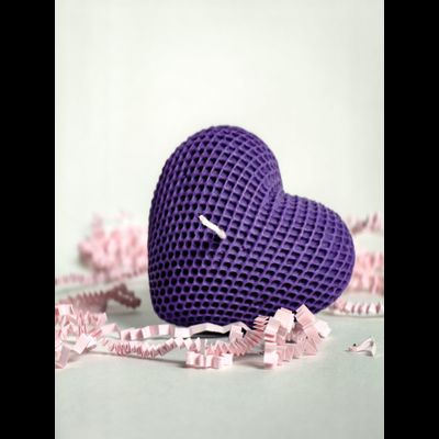 Свеча "Сердце" Фиолет