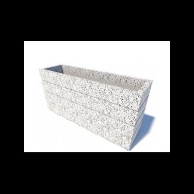 Уличное кашпо для цветов из архитектурного бетона №6 (белый)