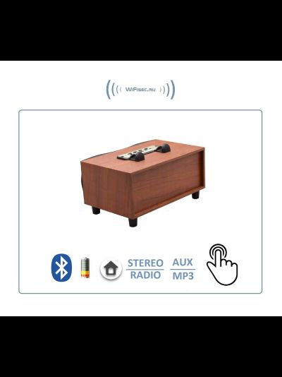 Bluetooth колонка СТЕРЕО, радио FM, с аккумулятором, для использования в помещении