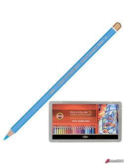 Карандаши цветные художественные KOH-I-NOOR «Polycolor», 72 цвета, 3,8 мм, металлическая коробка. 181028