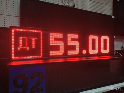 Электронное табло для АЗС-92-370*1650mm (красный)