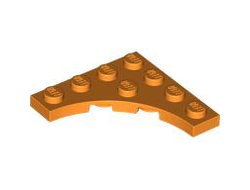 Plate, Modified 4 x 4 with 3 x 3 Curved Cutout, Orange (35044 6542394)