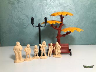 Набор солдатиков "Горожане" (Форма) (Желтое дерево) 1/43 1/36