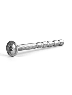 Винт крепежный для установки ручек, М4x45, с регулированием длины (сегментный, отрезной), оцинкованный