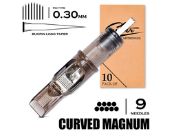 9 CMLT/0.30 - Curved Magnum Bugpin Long Taper "EZ FILTER"