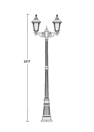 Светильник садово-парковый Munich2 -S Bl(197см)