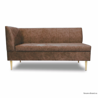 Кухонный ДИВАН "ФОРУМ-8Б" с боковой спинкой, Коричневый левый