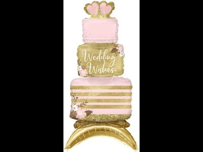 Шар 3D (43''/109 см) Фигура на подставке, Свадебный торт