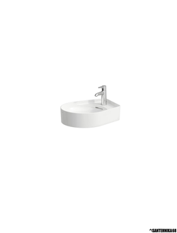 Раковина чаша LAUFEN VAL материал SaphirKeramik, 500х400 мм, полочка с фактурной поверхностью, с отв. для смесителя 812281