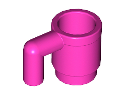 Minifigure, Utensil Cup, Dark Pink (3899 / 389922 / 4243575 / 4618670)