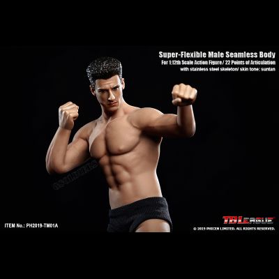 Супер-подвижное бесшовное мужское тело с головой - Коллекционная фигурка 1/12 scale Super Flexible Male Seamless Body (Including head) (PH2019-TM01A) - TBLeague
