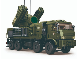 Конструктор SLUBAN M38-B1252 серия Армия. Российская боевая машина самоходный зенитный ракетно-пушечный комплекс