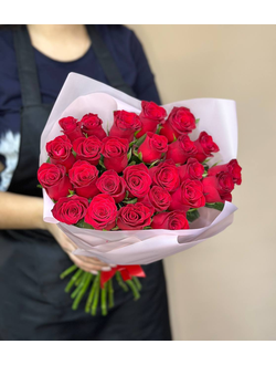 Доставка роз Иркутск, красная роза, букет 25 роз Иркутск