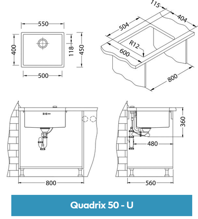Мойка Alveus Quadrix 50