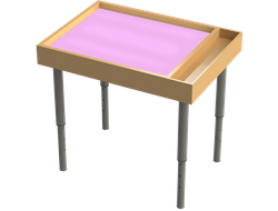 Стол на ножках для рисования песком Радуга-RGB светозвуковой с отсеком (кармашком) для песка