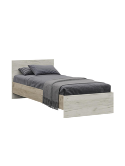 Бася (Басса) КР 554 кровать (800мм) Крафт белый/Крафт серый (с настилом)