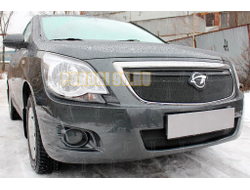 Защита радиатора Chevrolet Cobalt 2013- / Ravon R4 2016- black низ