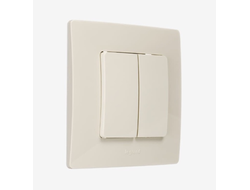 Радиовыключатель двухклавишный HiTE PRO LE-2 слоновая кость