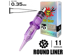 11RL/0,35 mm - Round Liner (BIG-WASP PRESTIGE PURPLE)