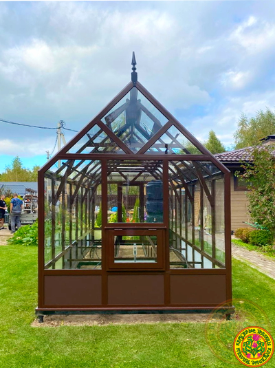 Базовая комплектация теплица из стекла и алюминия ТИТАН размером 6000 х 2500 мм
