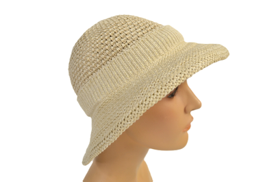 Вязаная шляпа из вискозы и хлопка