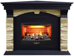 Угловой электрокамин Дублин BL M1 с очагом 3D FireStar 25.5