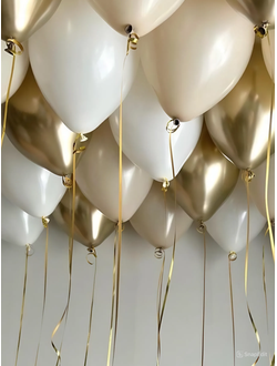 шары хром розовое золото пастель белый песок, белый шарик доставка цветов краснодар