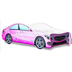 ЗАБ005 Кровать "Мерседес" розовый. Размер: 740*570*1740. Спальная зона: 700*1600.