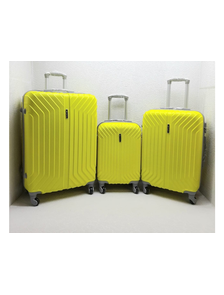 Комплект из 3х чемоданов Корона ABS S,M,L желтый