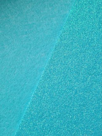 Фетр глиттерный  20*30 см, толщина 2 мм  цвет голубой перламутровый