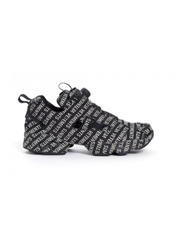 Женские кроссовки Reebok insta pump vetements черные с белым