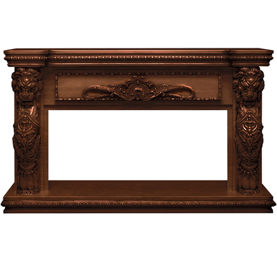 Линейный электрический камин Windsor темный дуб с очагом Vision 42 LOG LED