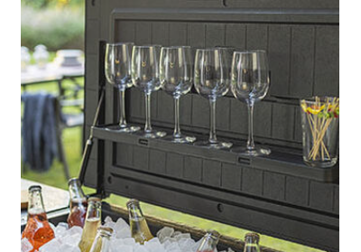 Стол-бар (Patio Cooler & Beverage Cart) серый