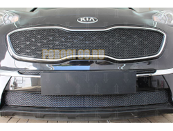 Защита радиатора KIA Sportage IV 2018- black середина PREMIUM