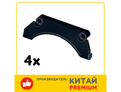 Technic, Panel Car Mudguard Arched #30 9 x 2 x 3 Straight Top/ BG  / AN LOT, Black (42531) / 4 шт.
