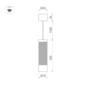 Светильник Arlight SP-SPICY-HANG-R70-13W  (BK, 50 deg, 230V)