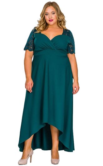 Женская одежда - Вечернее, нарядное платье Арт. 159404 (Цвет изумрудный ) Размеры 50-76