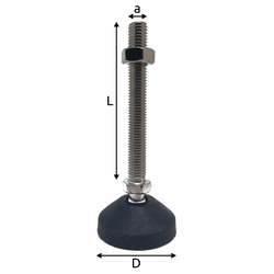 Опора регулируемая М10*50*100 для стола/верстака с подстройкой