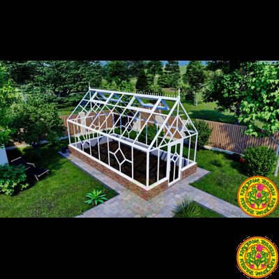 Теплица из стекла и алюминия в классическом стиле Альбион 7000 х 3500 мм