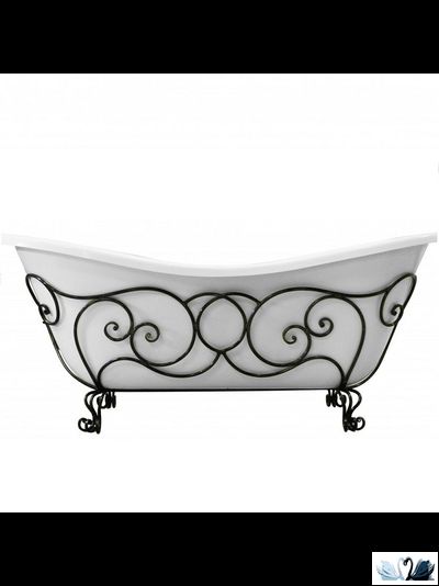 Ванна Эстет Бостон 180 x 74 см Отдельностоящая из литьевого мрамора