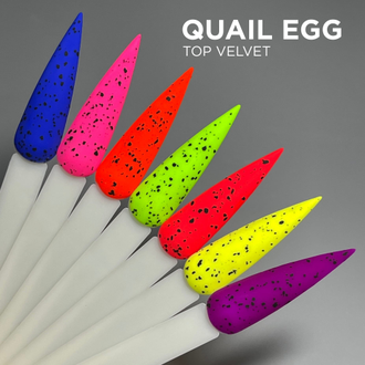 Матовый топ Вельвет "Перепелиное яйцо" - Velvet top coat Quail egg (10 ml)