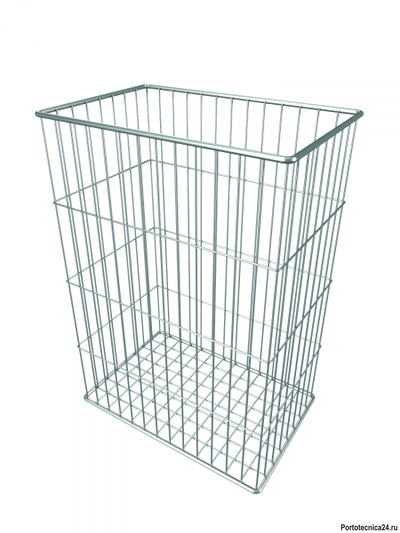 Корзина для бумаги, открытая, нерж.  сталь, 35 л