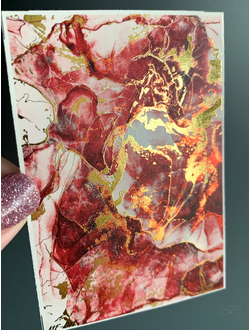 Слайдеры фольгированная акварель Alcohol Ink NF-011 GOLD